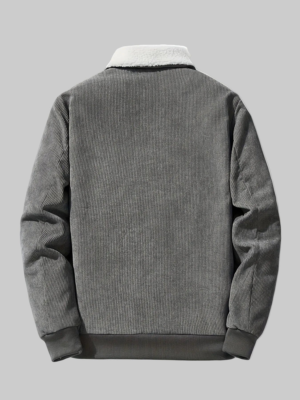 Homme Veste Col Montant Poignets Côtelés