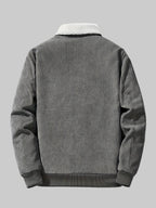 Homme Veste Col Montant Poignets Côtelés