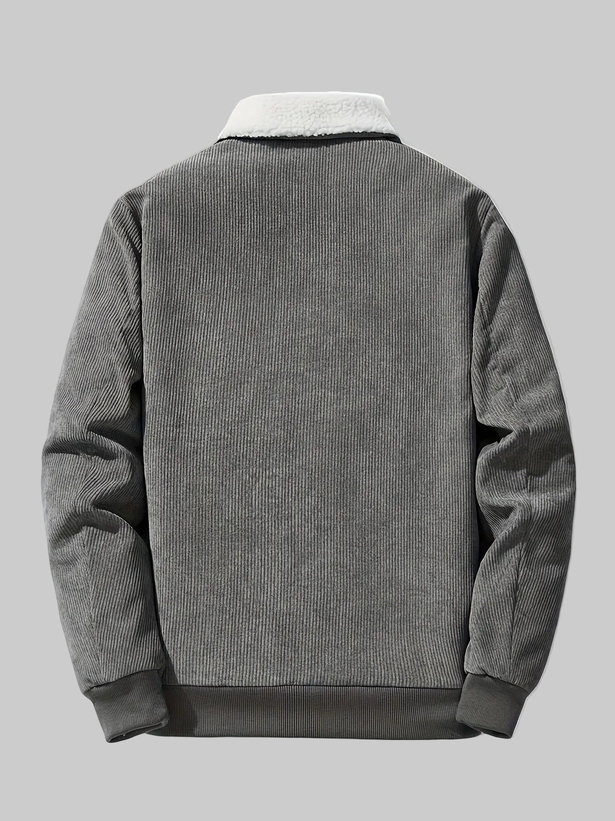 Homme Veste Col Montant Poignets Côtelés